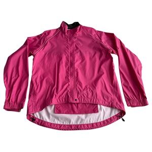 Novara Full Zip Water Resistant Packable Bright Pink Cycling Jacket XL